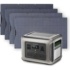 Solar Generator Kit 3200W Power Station 100W Flexible Solar Panel
